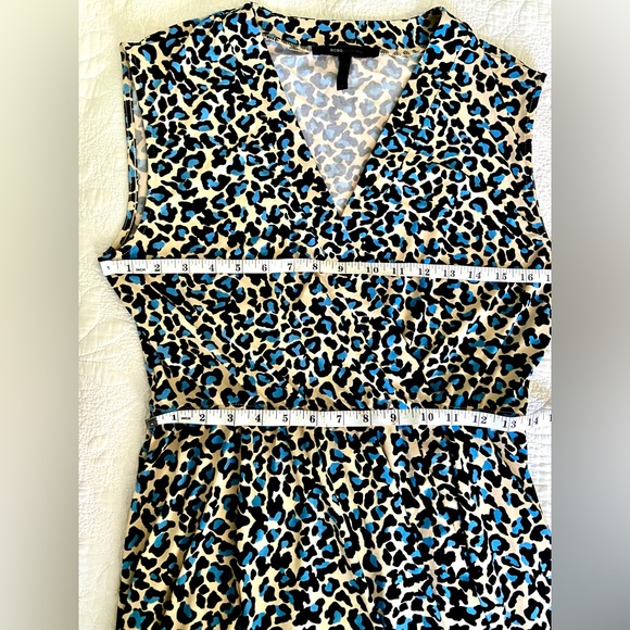 BCBGMAXAZRIA Faux Wrap Dress, Leopard Print, Medium - Picture 2 of 6